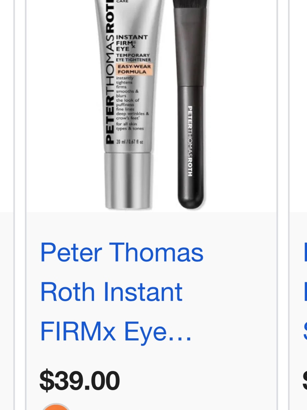 Peter Thomas Roth Instant FIRMx Eye Tightener – Silver & Black